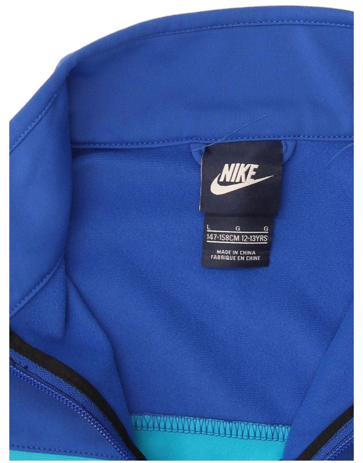 Nike Jungen-Trainingsanzug-Top-Jacke, 12–13 Jahre, Größe L, Schwarz, Farbblock
