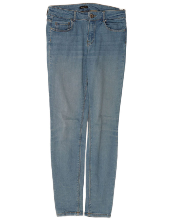 Massimo Dutti Damen Skinny Jeans EU 38 Small W28 L30 Blaue Baumwolle