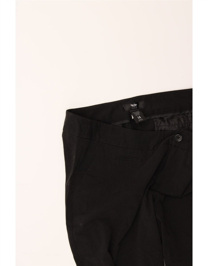 MOSSIMO Womens Stretch Straight Capri Trousers US 14 XL W38 L21 Black Vintage Mossimo and Second-Hand Mossimo from Messina Hembry 