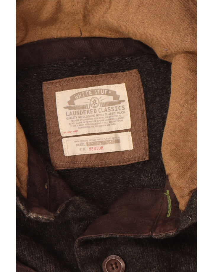 White Stuff Herren-Kapuzenpullover aus mittelgrauer Wolle