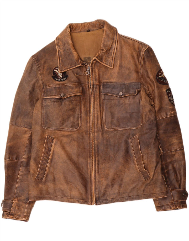 Conbipel Herren Lederjacke IT 54 XL Braun
