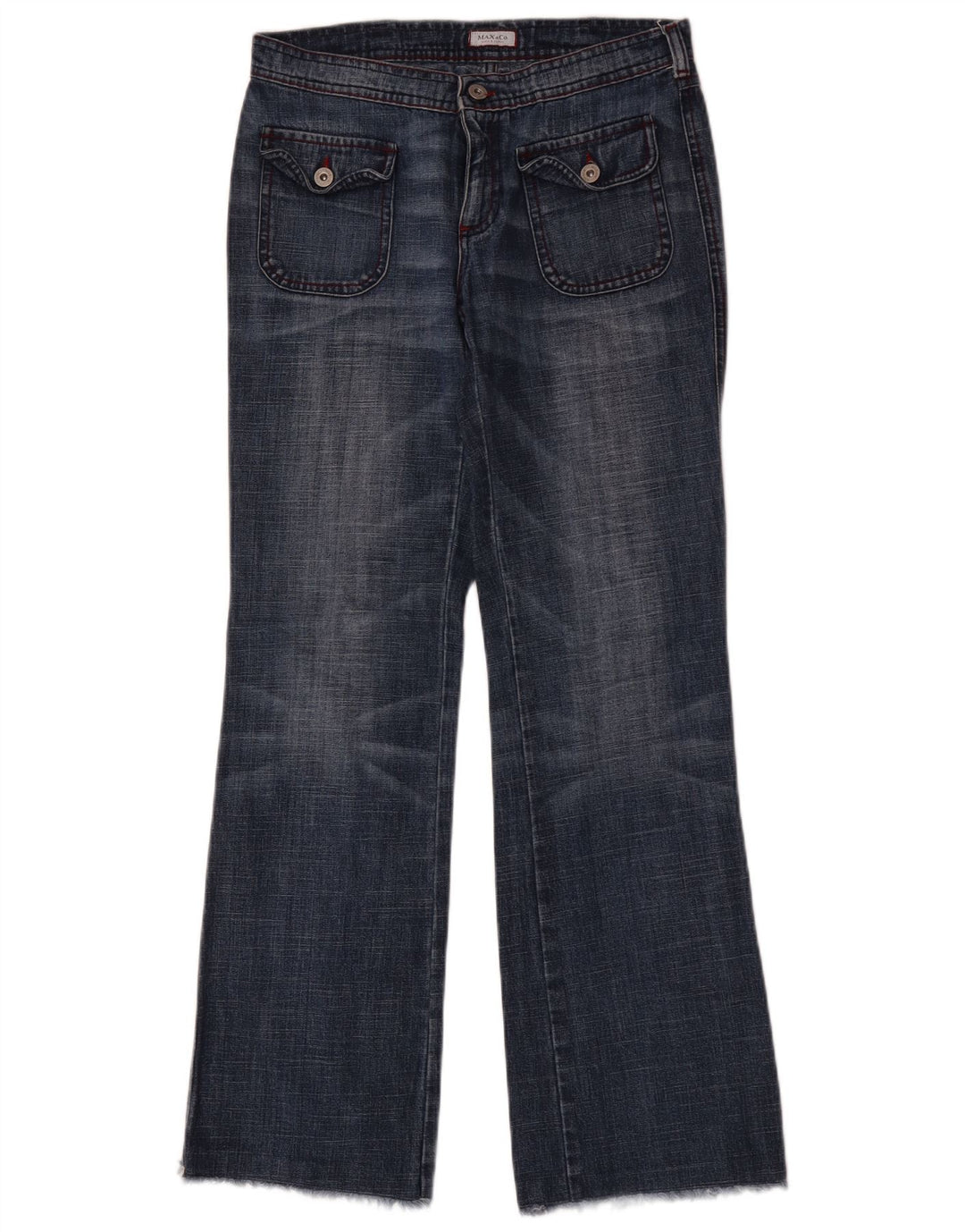 Max & Co. Schlagjeans für Damen IT 42 Mittel W30 L32 Blaue Baumwolle
