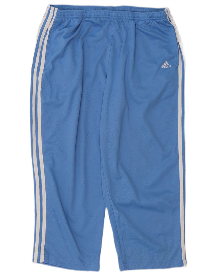 ADIDAS Damen Capri-Trainingshose UK 18 XL Blau Polyester