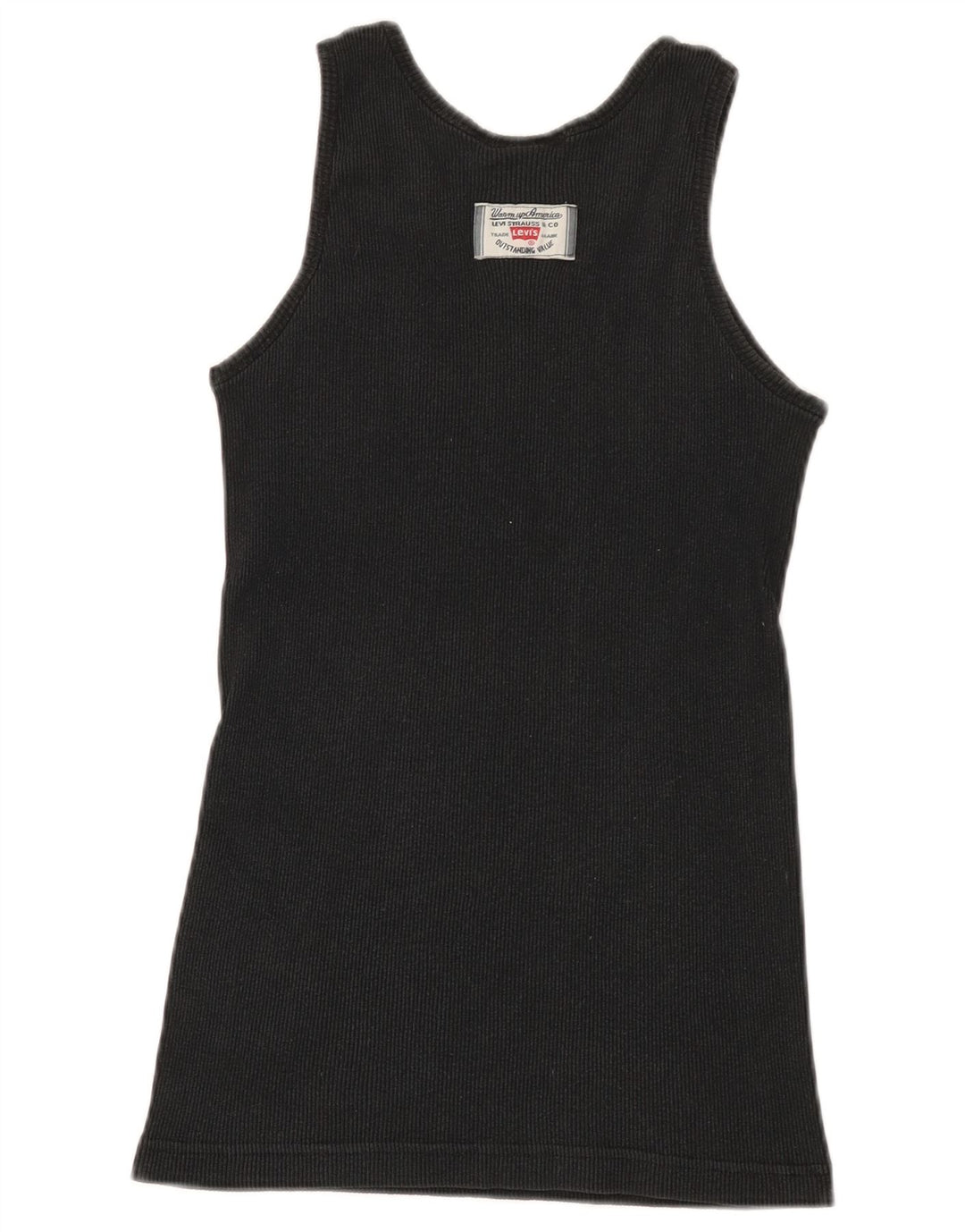 Levi's Damen-Trägershirt UK 12 Mittelschwarze Baumwolle
