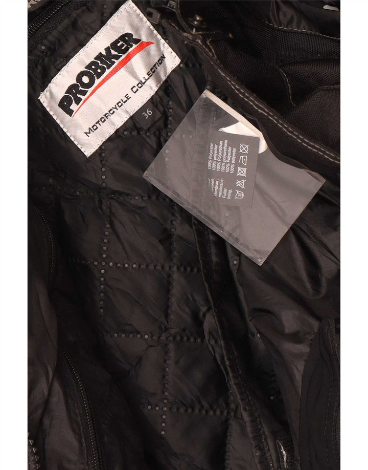 Probiker Womens Graphic Racer Jacke EU 36 Small Black Colourblock