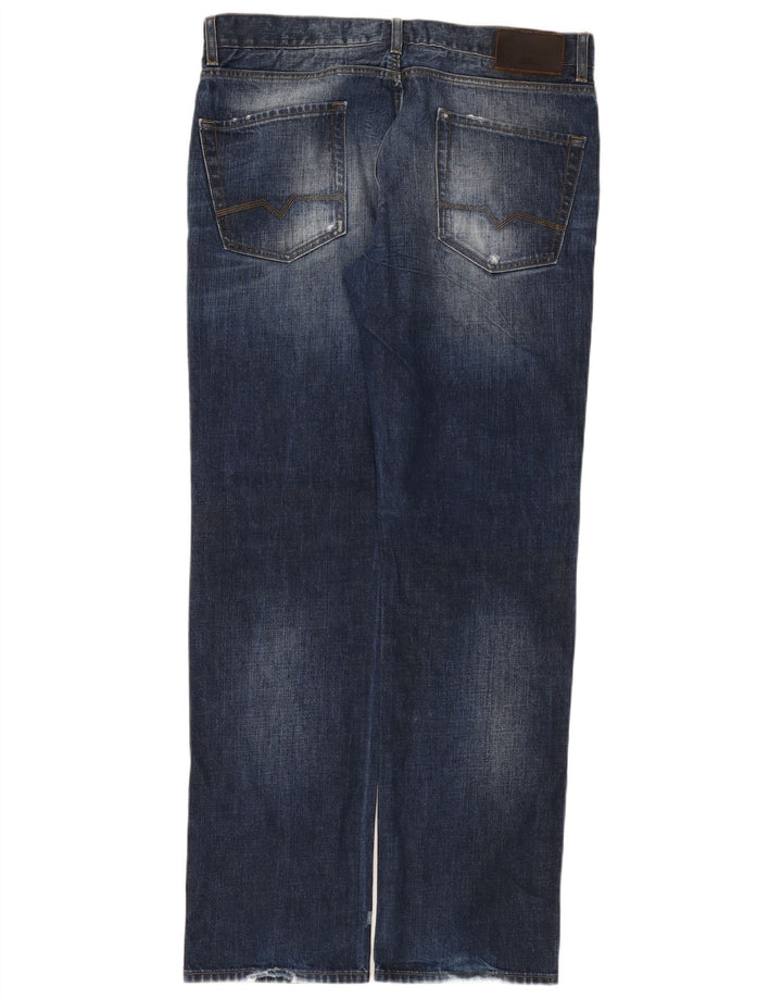 Boss Orange Herren Regular Fit Straight Jeans W38 L34 Blaue Baumwolle