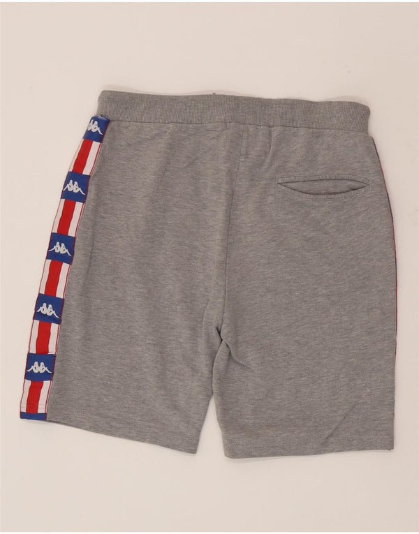 Kappa Herren Graphic Sport Shorts Mittelgraue Colourblock-Baumwolle