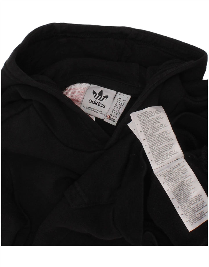 ADIDAS Kapuzenpullover für Jungen, 2–3 Jahre, schwarze Baumwolle