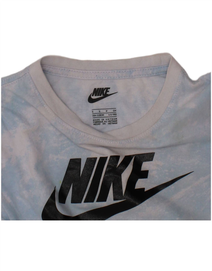 NIKE Grafik-T-Shirt für Jungen, 4–5 Jahre, Größe S, Blau, Batikmuster