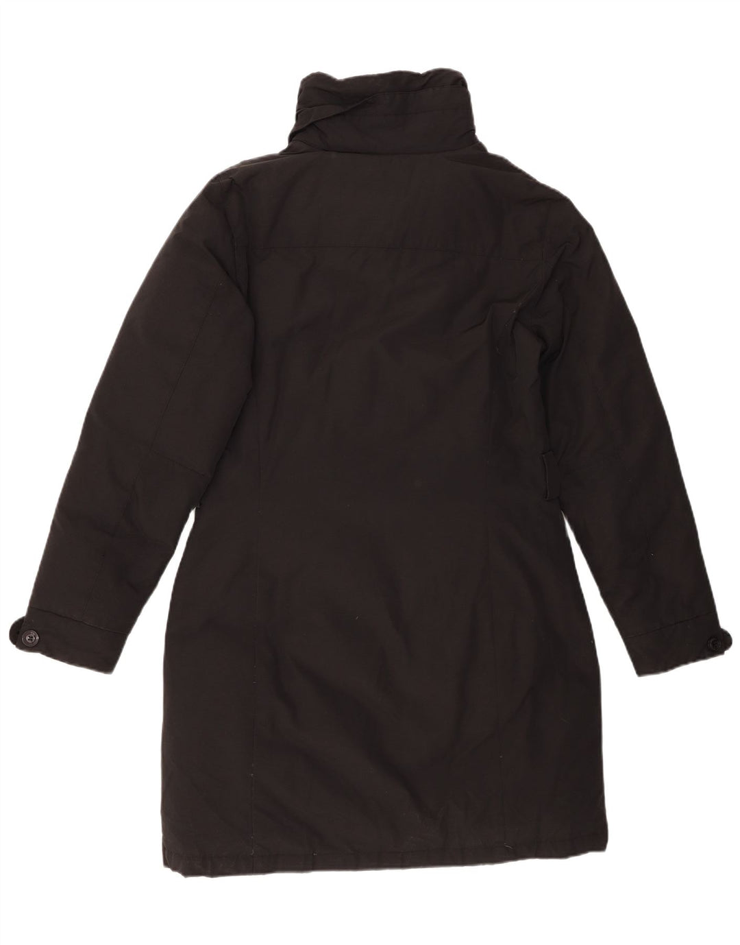 Woolrich Damen Wattierter Mantel UK 14 Große schwarze Baumwolle