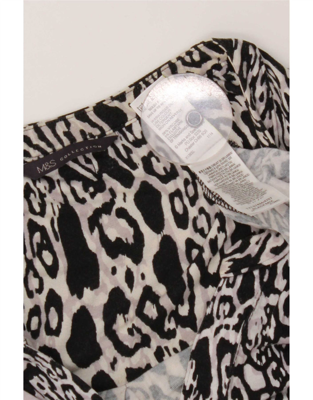 Marks & Spencer Damen Blusenoberteil UK 20 2XL Mehrfarbiger Tierdruck