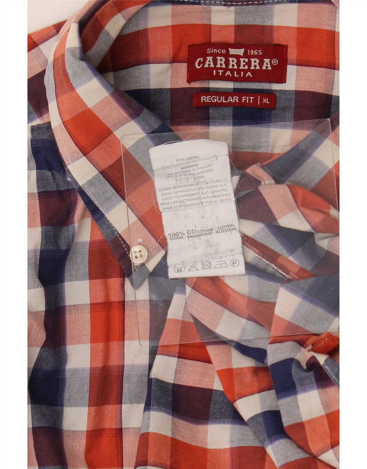 Carrera Herren-Hemd mit normaler Passform, XL, mehrfarbig, kariert, Baumwolle