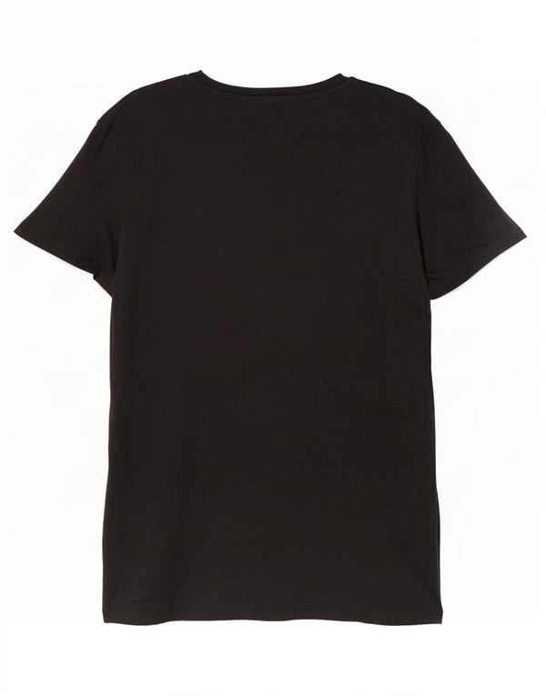 Levi's Damen New York Graphic T-Shirt Top UK 10 Small Schwarz Baumwolle