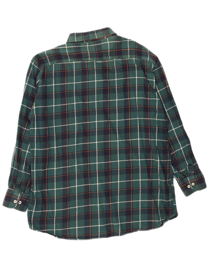 Carrera Herren-Flanellhemd mit normaler Passform, 2XL, grün kariert, Baumwolle