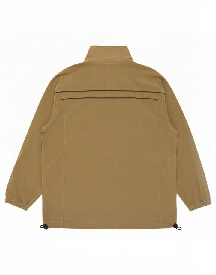 Asics Herren Velours-Trainingsanzug-Top-Jacke, großes Khaki-Polyester
