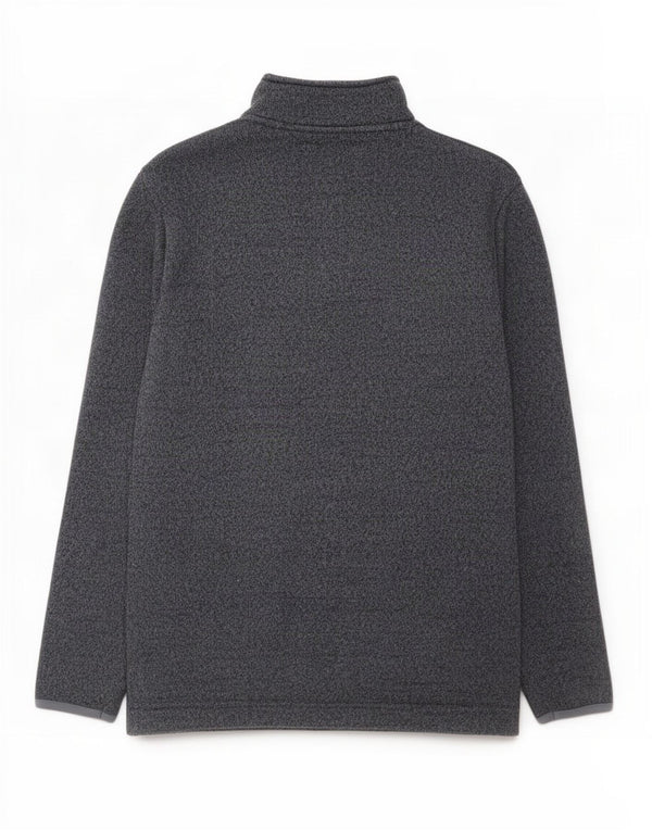 Weird Fish Mens Zip Neck Sweatshirt Jumper Large Grey Flecked Polyester