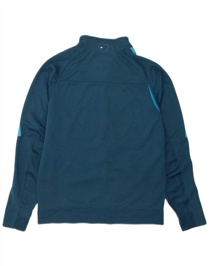 Nike Herren-Dri-Fit-Trainingsanzug-Top-Jacke, großes blaues Farbblock-Polyester