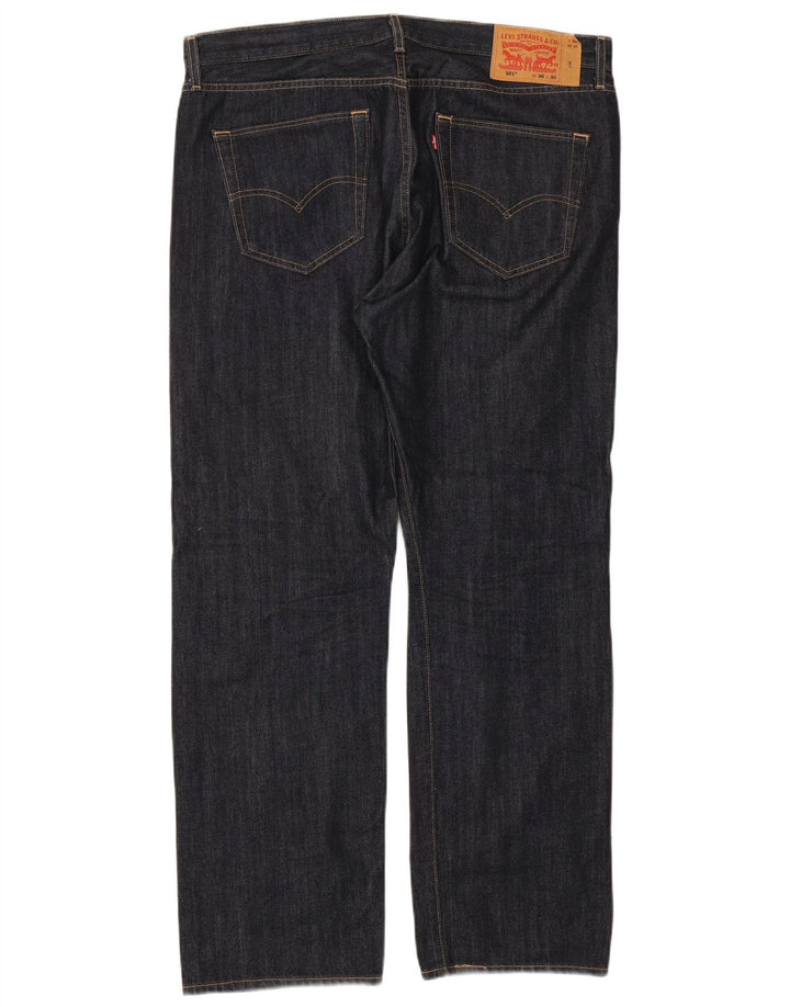 Levi's Herren 501 Straight Jeans W36 L30 Marineblaue Baumwolle