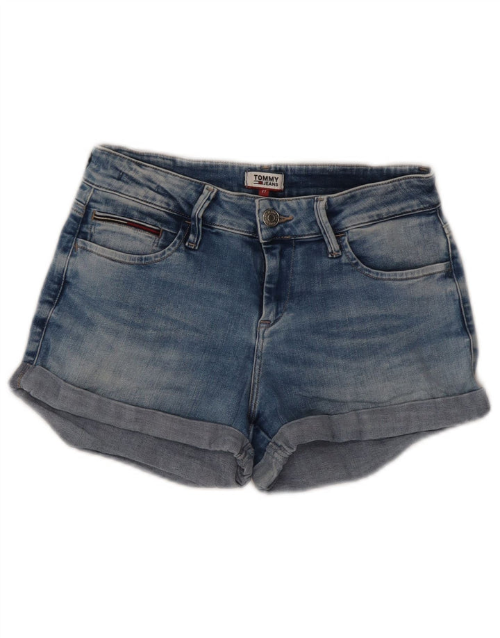 Tommy Hilfiger Damen Jeansshorts W27 Small Blaue Baumwolle