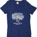 GENUINE MERCHANDISE Womens Graphic T-Shirt Top UK 12 Medium Navy Blue Vintage Genuine Merchandise and Second-Hand Genuine Merchandise from Messina Hembry 