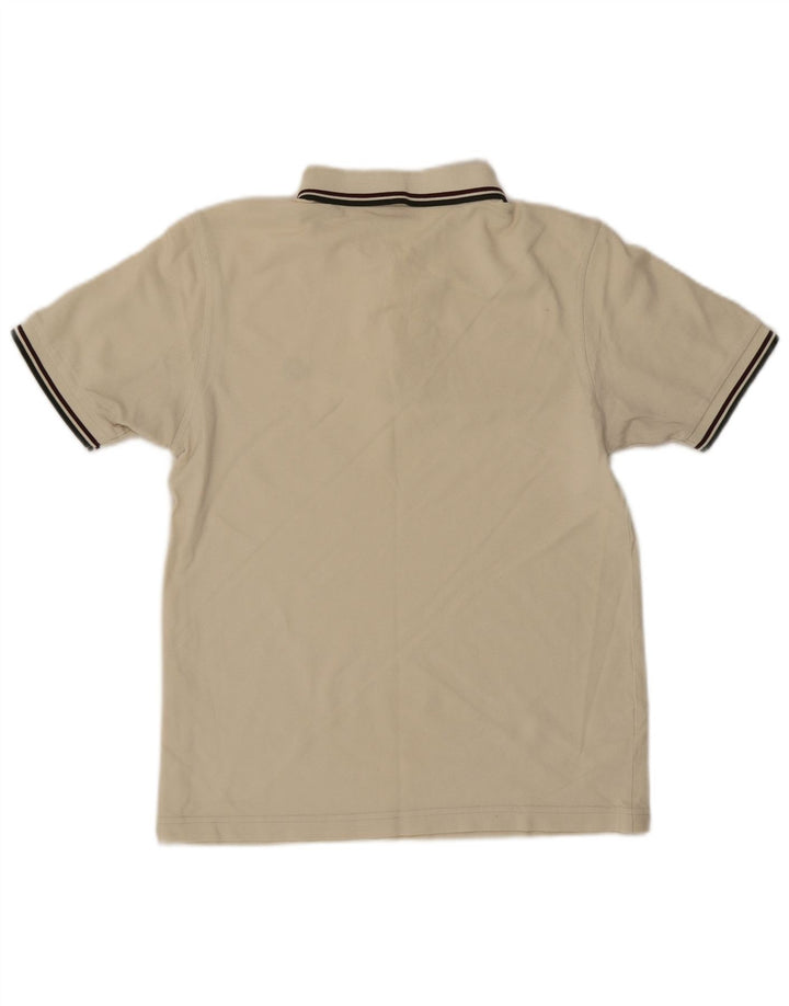 Fred Perry Herren-Poloshirt mit schmaler Passform, mittlere, cremefarbene Baumwolle