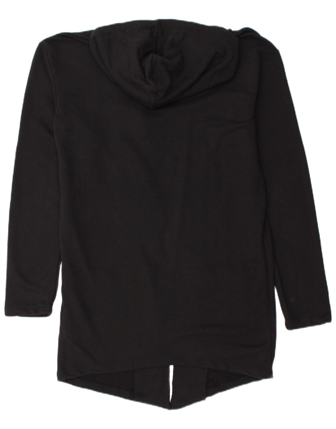 ZARA Damen Longline-Cardigan mit Kapuze, Gr. 10, Größe S, Schwarz, Baumwolle