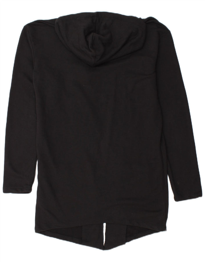 ZARA Damen Longline-Cardigan mit Kapuze, Gr. 10, Größe S, Schwarz, Baumwolle