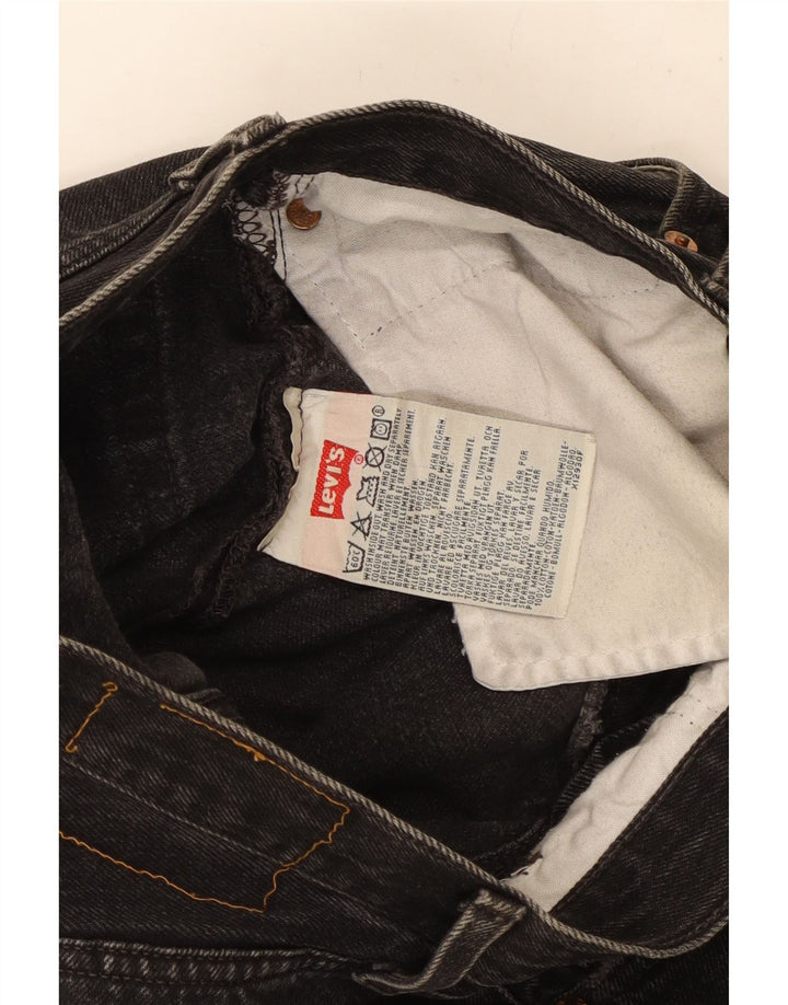 Levi's Damen Straight Jeans W28 L28 Schwarze Baumwolle