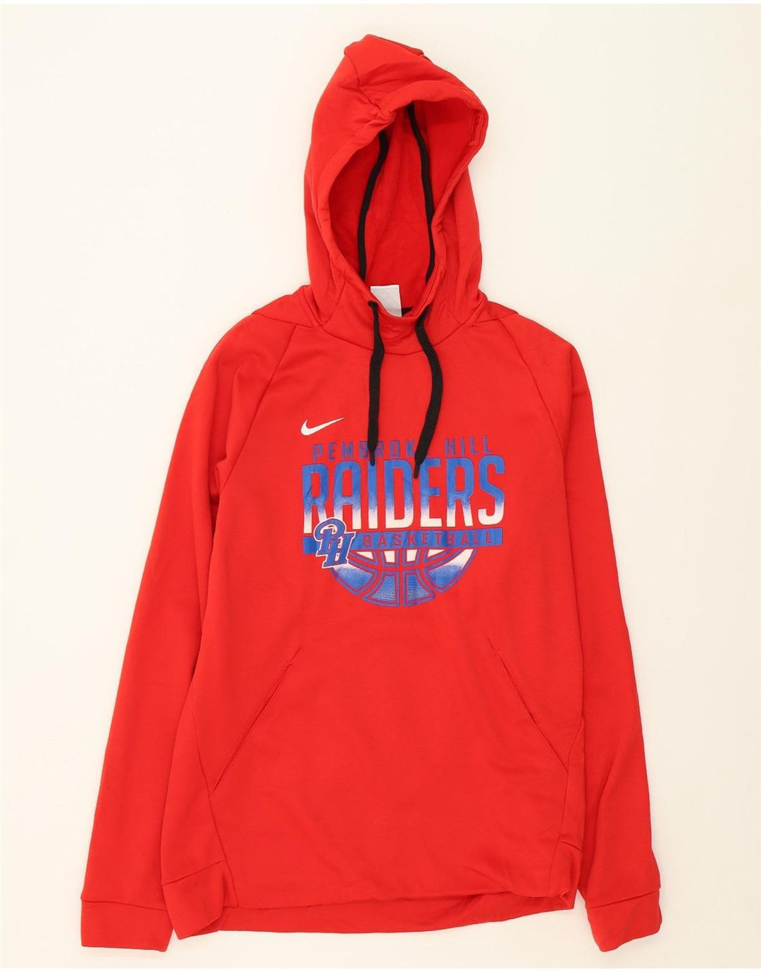 NIKE Mens Pembrok Hill Graphic Hoodie Jumper Medium Red Polyester Vintage Nike and Second-Hand Nike from Messina Hembry 