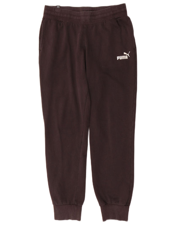 Puma Damen Trainingshose Jogger UK 12 Mittelschwarze Baumwolle