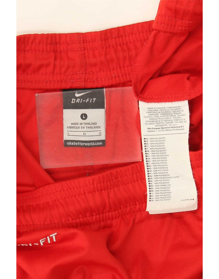 Nike Herren Dri Fit Sportshorts, großes rotes Polyester