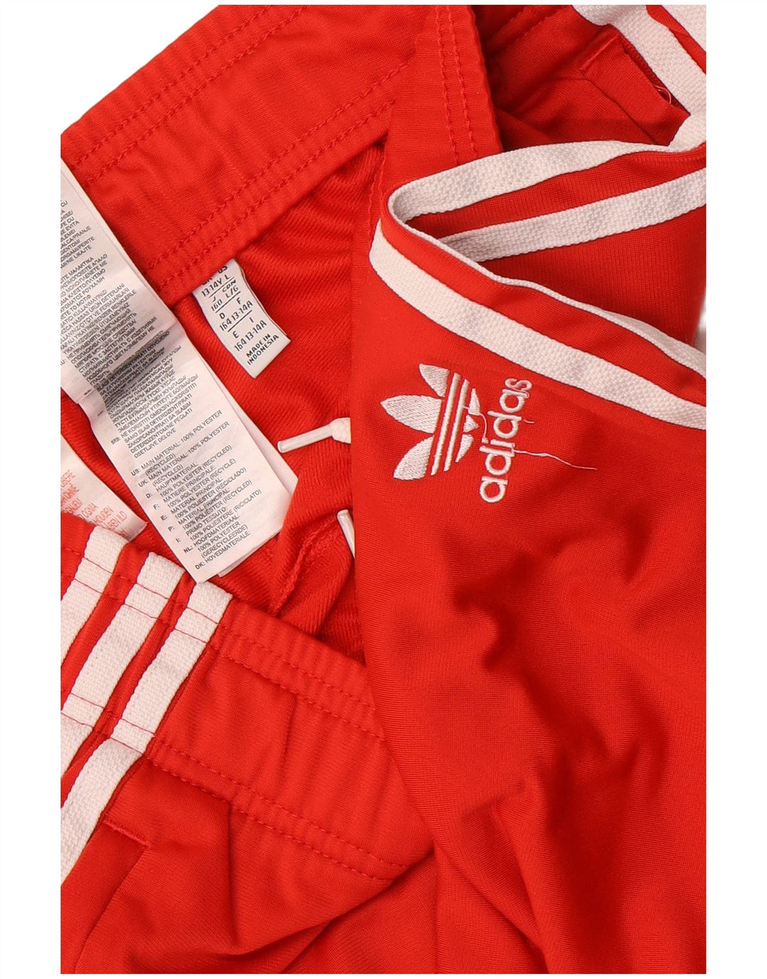 Adidas Jungen-Trainingshose, Jogginghose, 13–14 Jahre, rotes Polyester