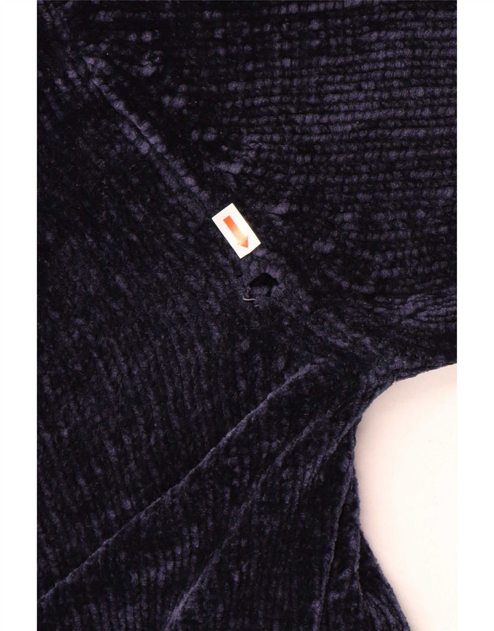 Zara Damen-Pullover, übergroß, V-Ausschnitt, Gr. 10, Größe S, Marineblau, Polyester