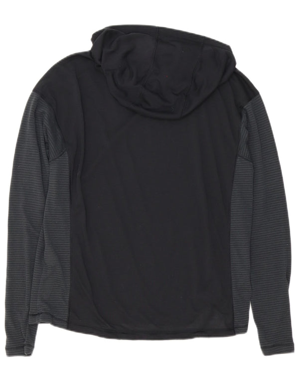 Under Armour Damen Heat Gear Kapuzenoberteil Langarm UK 10 Small Schwarz