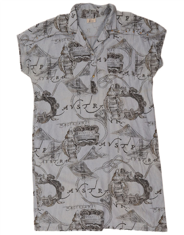 Romy Grafisches Etuikleid für Damen IT 54 3XL Blau