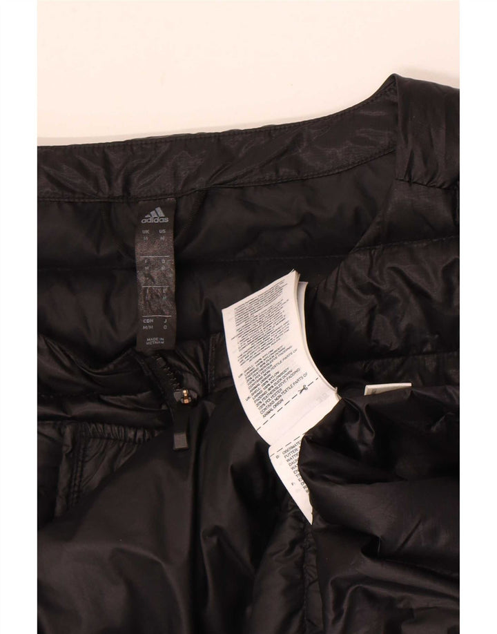 Adidas Herren gepolsterte Jacke UK 38 Medium Schwarz Nylon