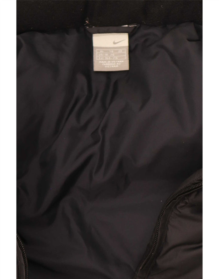 Nike Wattierte Jacke für Jungen, 13–14 Jahre, XL, Schwarz, Colourblock-Polyester