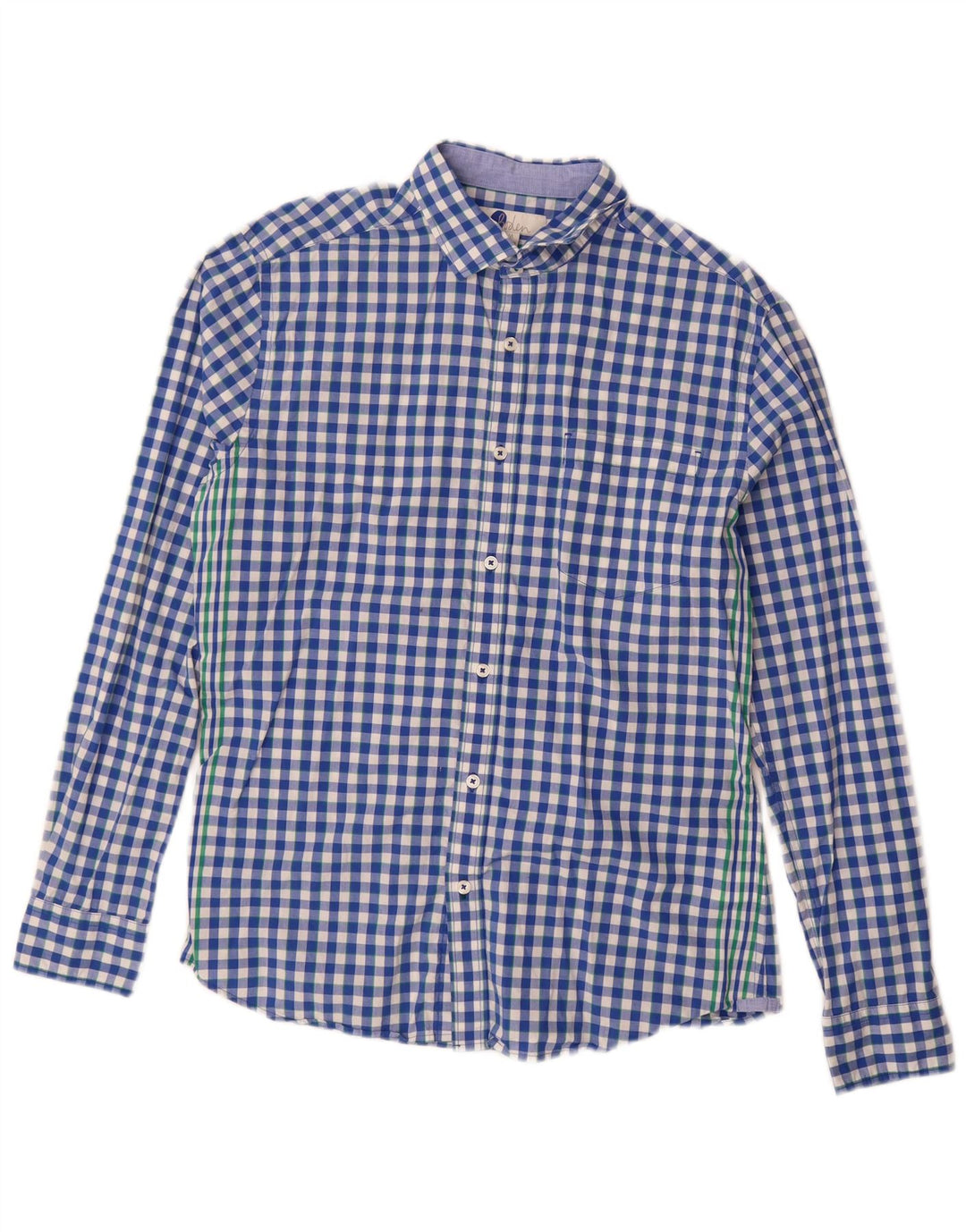 BODEN Herren-Slim-Fit-Hemd aus mittelblauer Gingham-Baumwolle