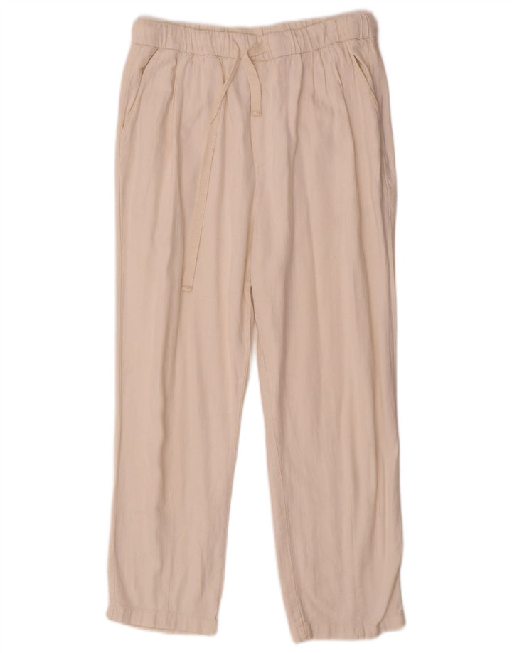 Zara Damen Hose mit Pegged-Ausschnitt, Größe S, W26, L23, Beige