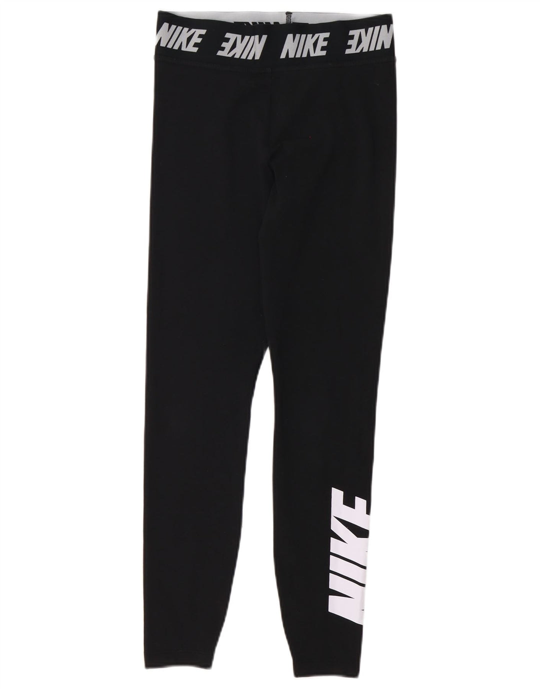 Nike Womens Graphic Leggings UK 8 Small Schwarz Baumwolle