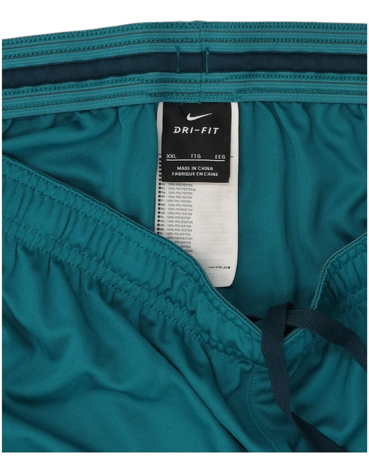 Nike Herren Dri Fit Graphic Sport Shorts 2XL Blau Polyester