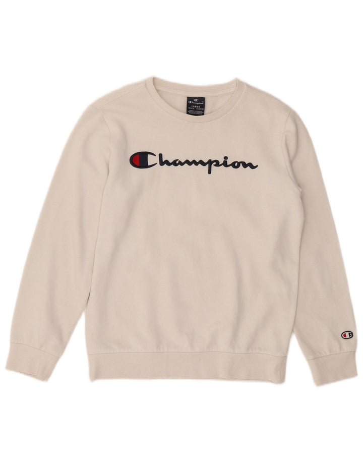 CHAMPION Jungen-Sweatshirt mit Grafik, 11–12 Jahre, Größe L, Weiß