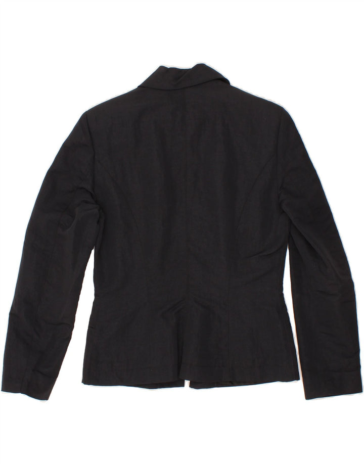ATOS LOMBARDINI Womens Blazer Jacket IT 44 Medium  Black Polyamide Vintage Atos Lombardini and Second-Hand Atos Lombardini from Messina Hembry 