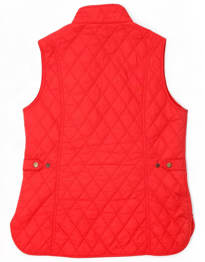 Barbour Damen Steppweste UK 14 Large Rot Polyamid