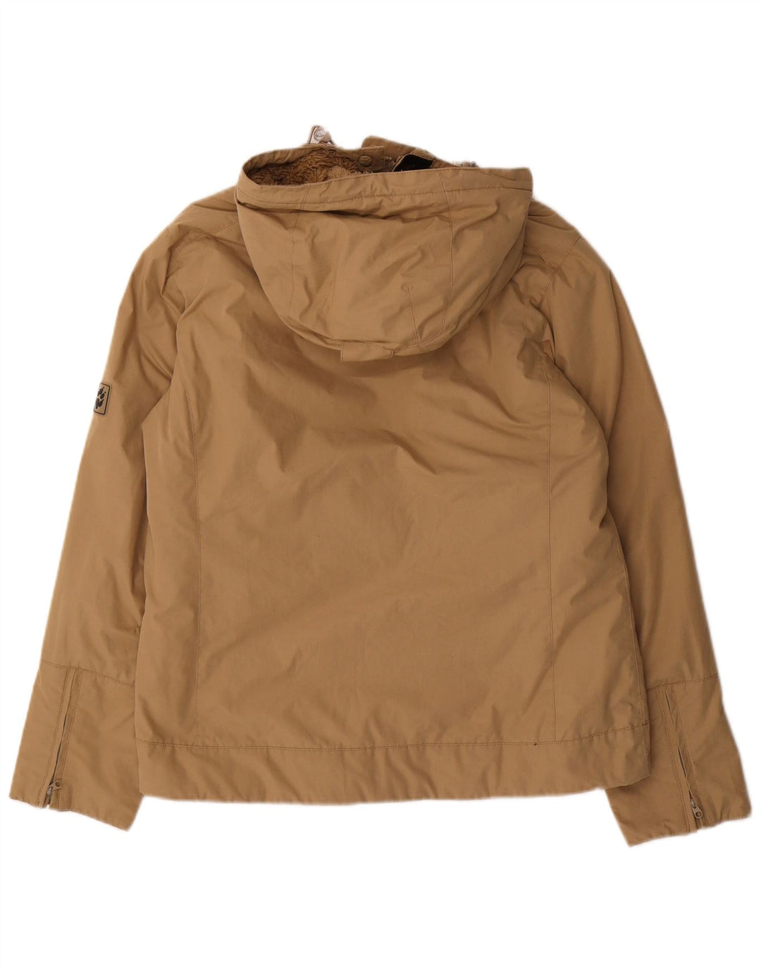 Jack Wolfskin Damen Windjacke mit Kapuze, UK 12, Mittelbeige