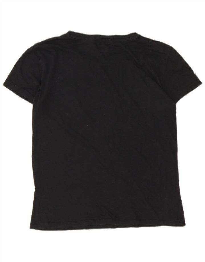 Levi's Damen Grafik-T-Shirt-Oberteil UK 12 Medium Schwarz