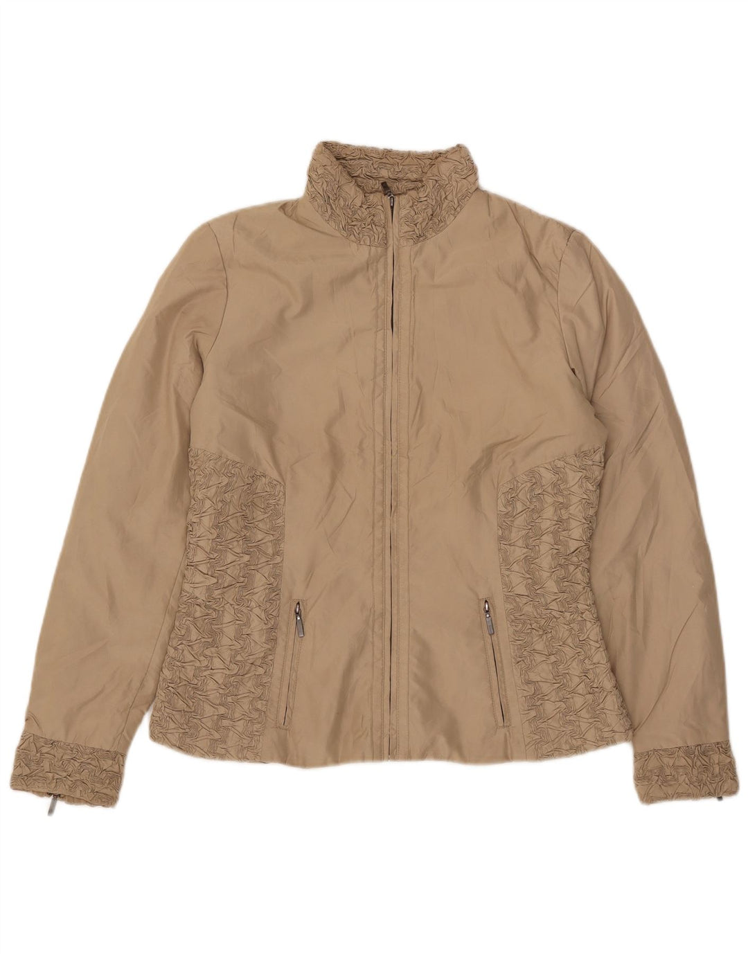 Zara Damen Bomberjacke UK 14 Medium Beige