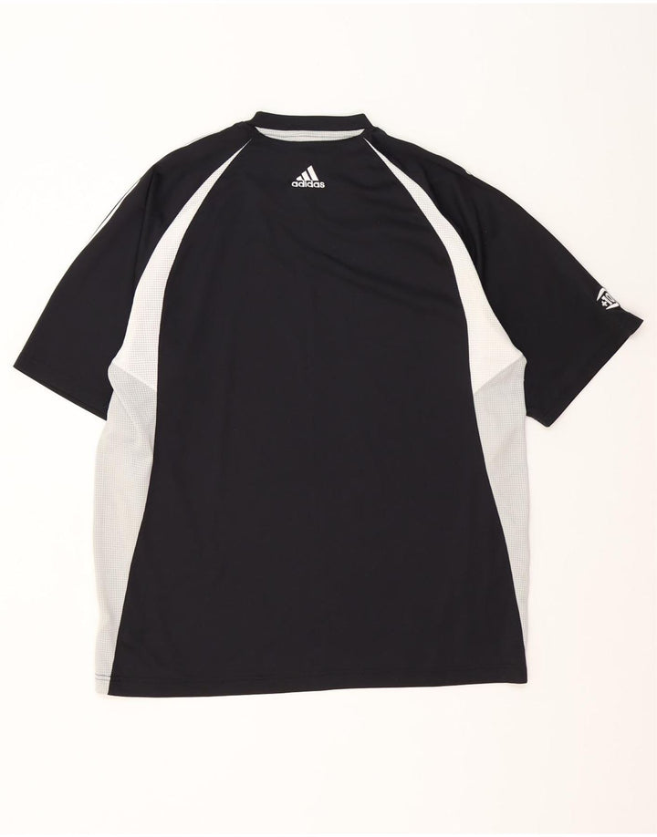 Adidas Herren T-Shirt Top Large Schwarz Colourblock Polyester