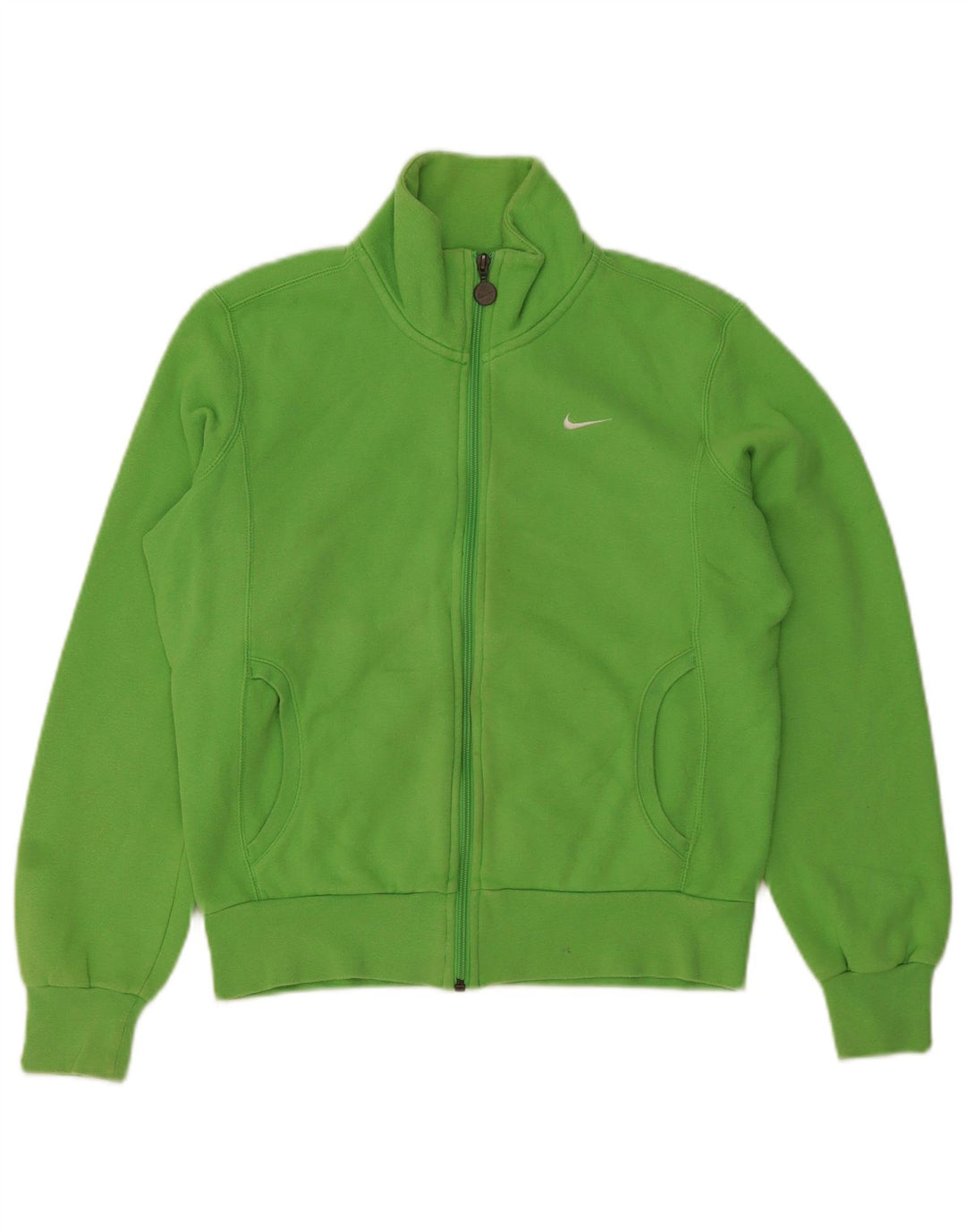 Nike Damen-Trainingsanzugoberteil, UK 10/12, mittelgrüne Baumwolle
