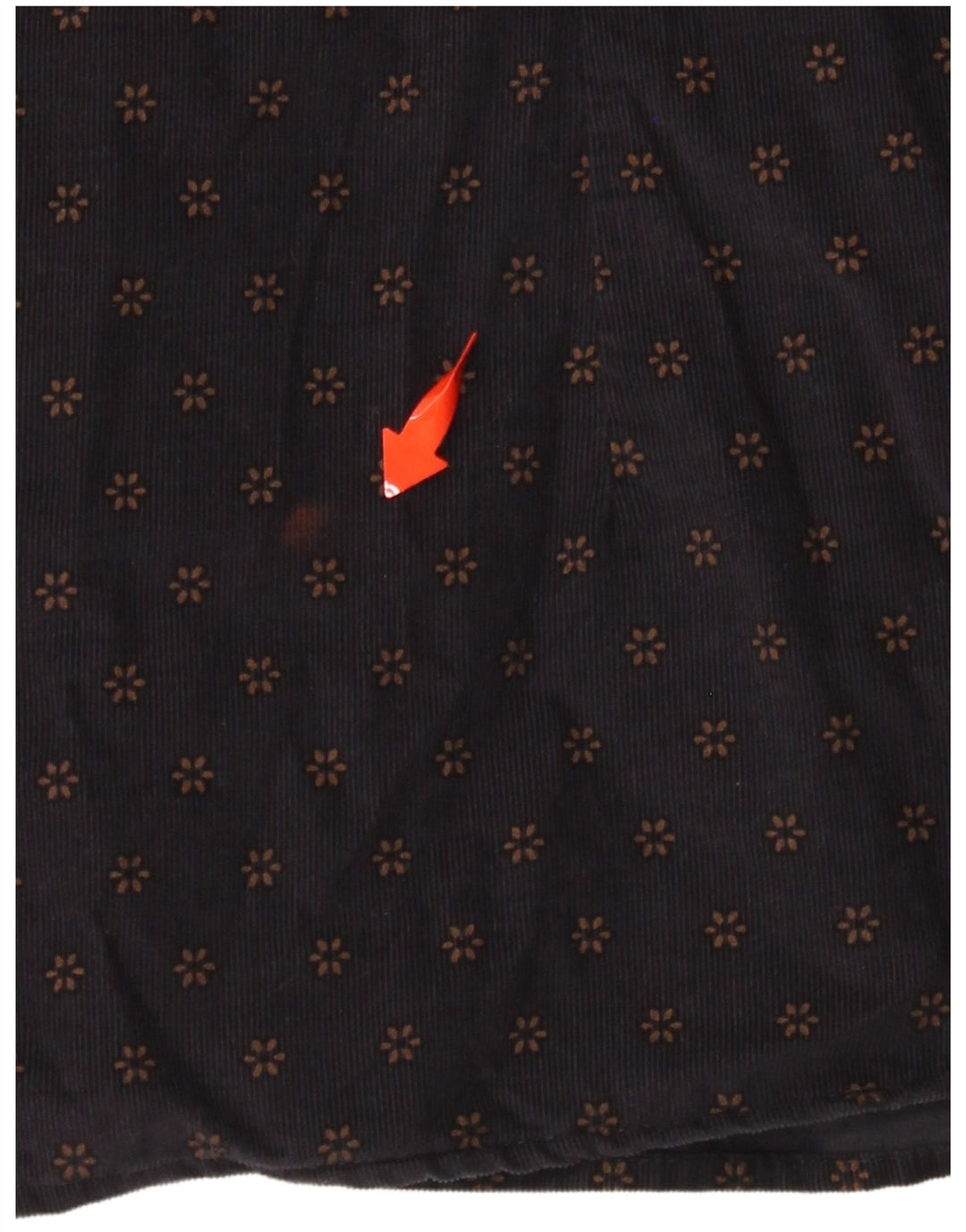 TED BAKER Herren-Cordhemd, Größe 6 2XL, Marineblau, Blumenmuster, Baumwolle